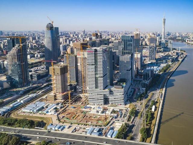 航拍琶洲粤港澳大湾区数字经济创新试验区