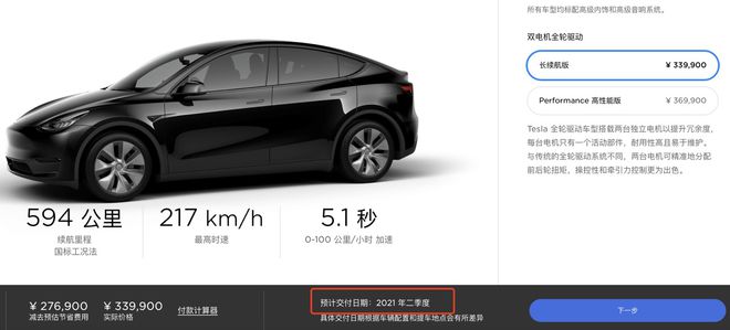开售仅6天，Model Y预计交付日期已变为今年Q2