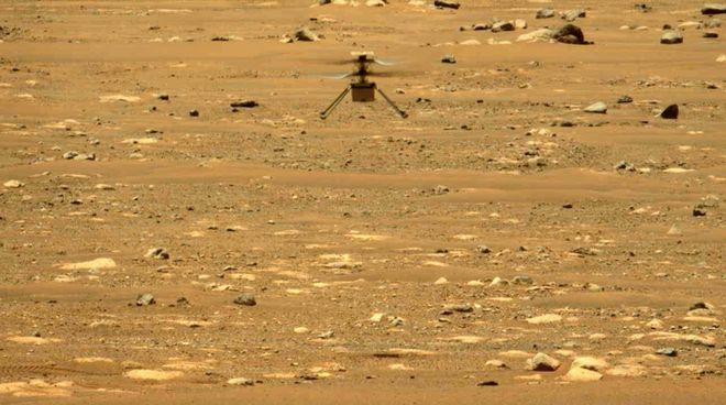 高度超4米移动2米悬空59秒 火星直升机完成二次试飞