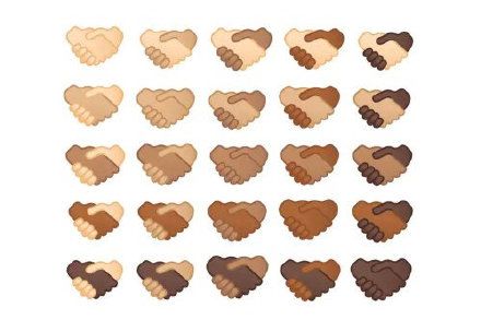 Emoji将要更新25个不同肤色的握手符号