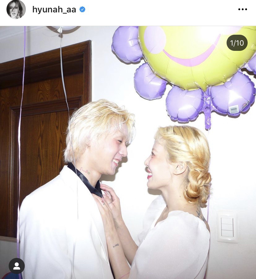 甜!泫雅晒与男友合照 穿白色礼服幸福表白