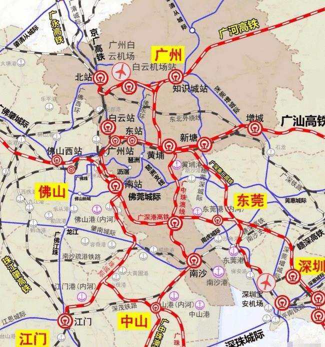 粤港澳大湾区规划中，广州为何建设14个高铁站？
