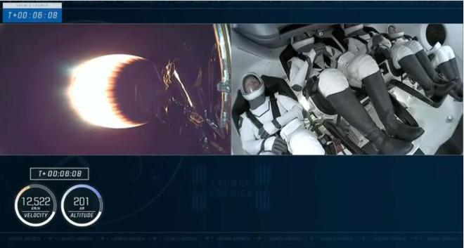 SpaceX发射NASA第三批商业宇航员 明天与空间站对接