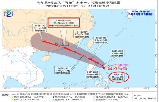 第9号台风“马鞍”可能会在珠江口登陆 
