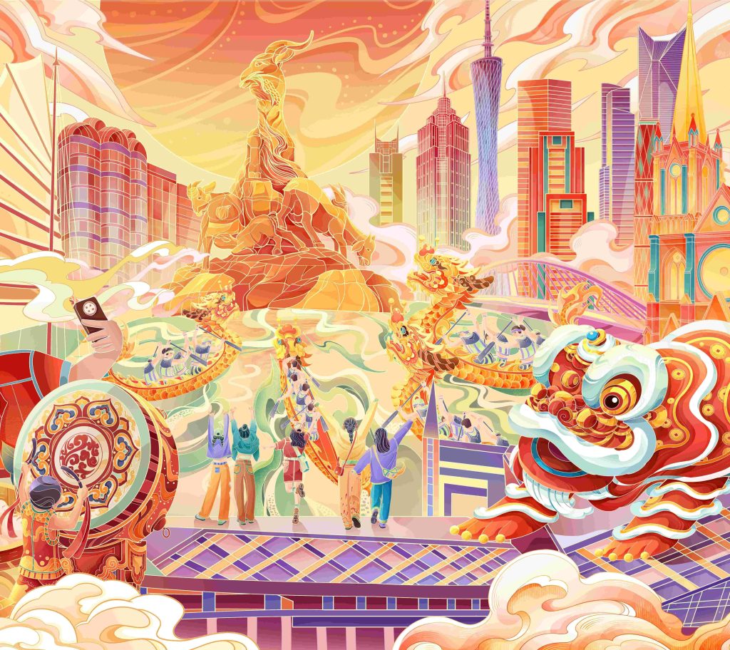 CIAC“读懂广州”插画作品专题展在广图开幕丨第三届大湾区文化艺术节