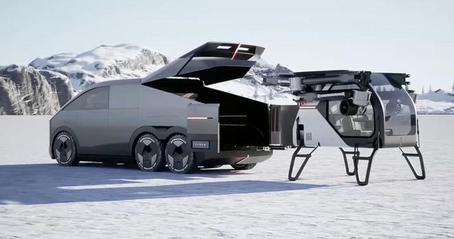 小鹏展示概念飞行汽车“陆地航母”：搭载增程动力，6×6 全轮驱动