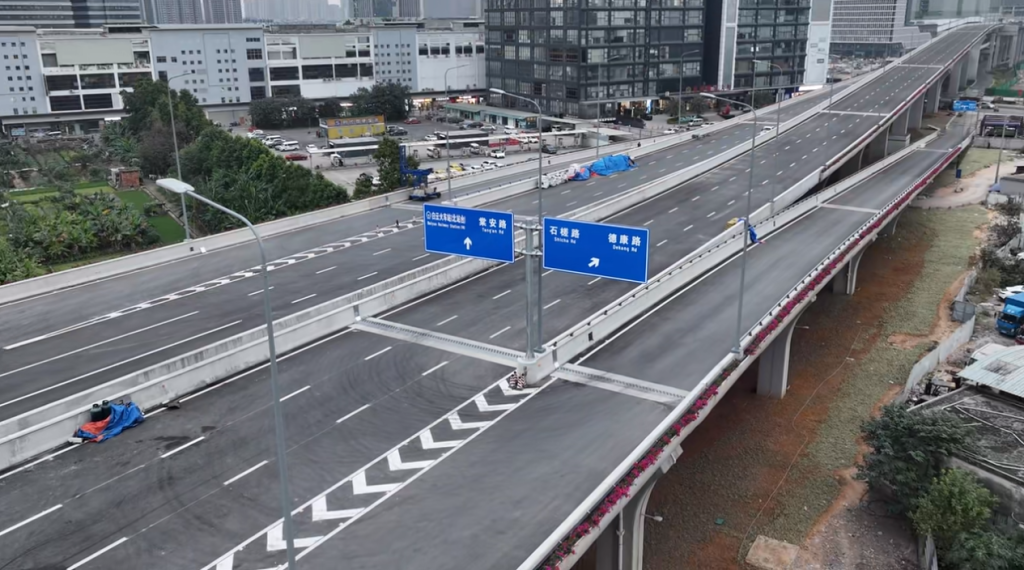 广州白云站配套道路桥梁主体已全面完工