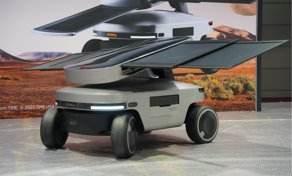 华宝新能携《时代周刊》获奖产品Jackery电小二光充火星机器人闪耀CES 2024
