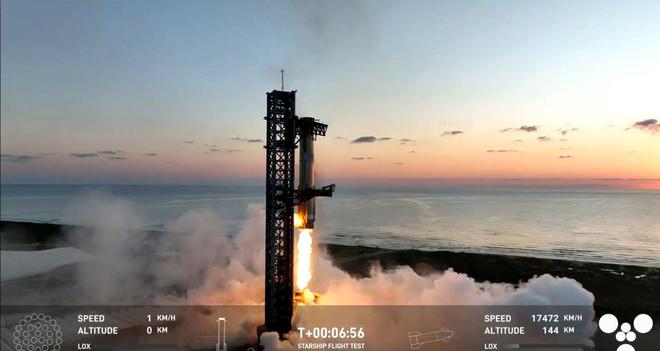 SpaceX星舰第五次试飞成功 助推器返回被“筷子夹住”