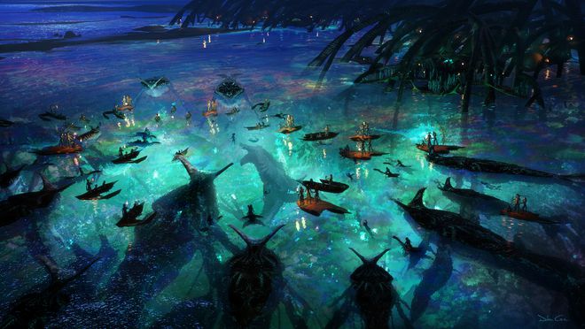 《阿凡达3》发布五张概念图,展示多种新飞行生物和新部落
