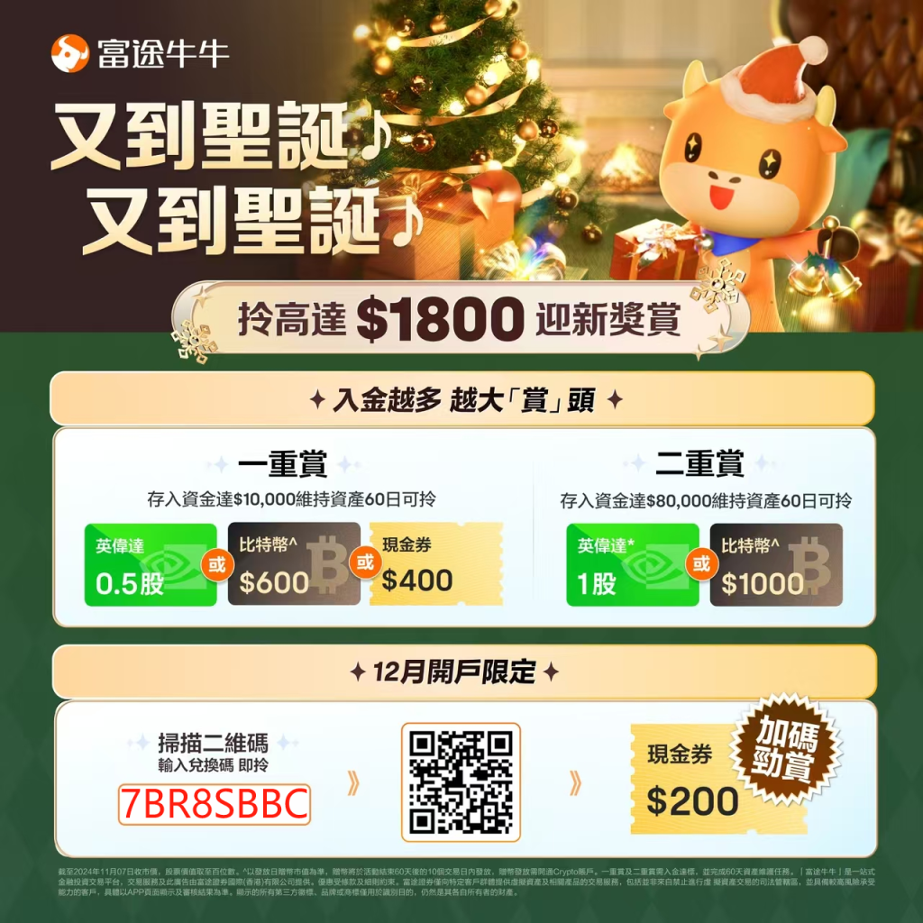 富途迎新獎賞 | 2024年12月開戶優惠 – 富途證券