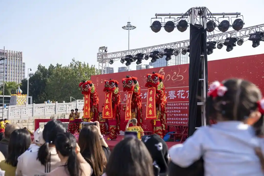 舞醒狮、买年花、探非遗，2025广州迎春花市开锣迎客