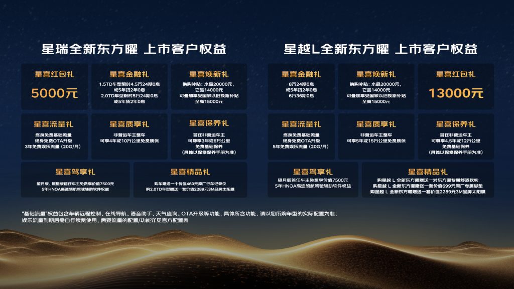 吉利中国星官宣形象代言人欧豪,全新东方曜系列上市官方指导价9.87万起