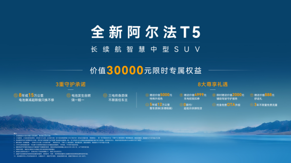 左揽元境智行 右享神擎增程,全新阿尔法T5上市10.98万起