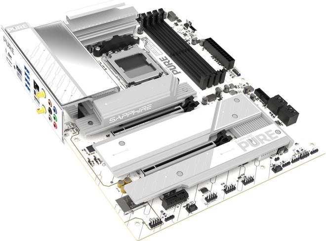 蓝宝石PURE极地X870A WIFI 7主板外观、规格曝光,白银灰设计