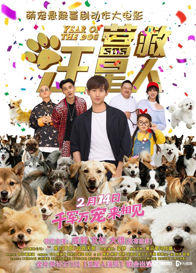 成毅领衔主演！萌宠悬疑喜剧电影《营救汪星人》定档情人节