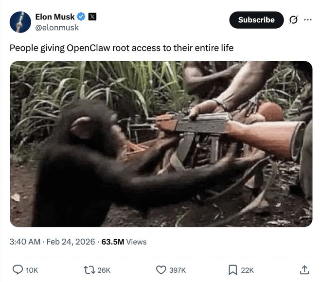 凌晨断电自救！Meta安全高管惨遭OpenClaw清空邮件，马斯克毒舌嘲讽：猴子拿步枪