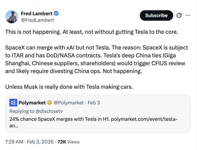 SpaceX上市前夜，马斯克新剧本太猛！汽车、火箭、AI，都要归到一个盘子里