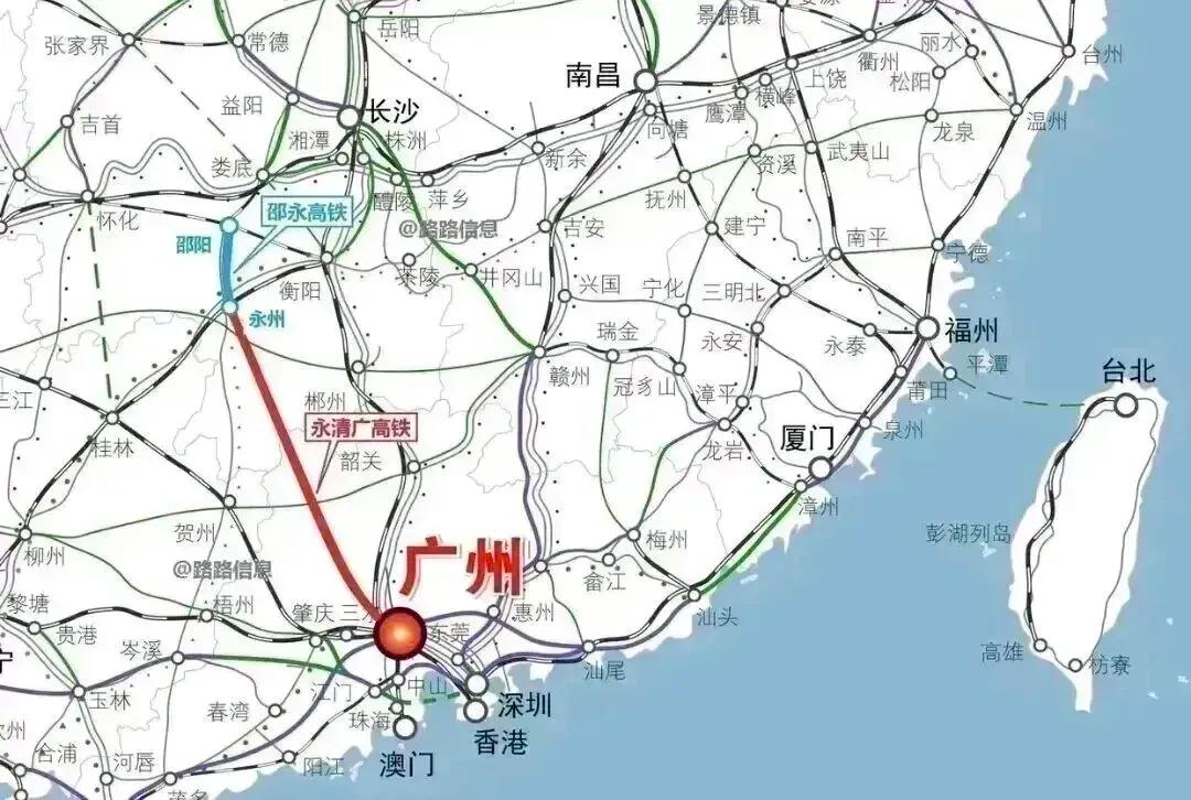湖南南下广州有望迎来新高铁，永清广高铁过关键评审